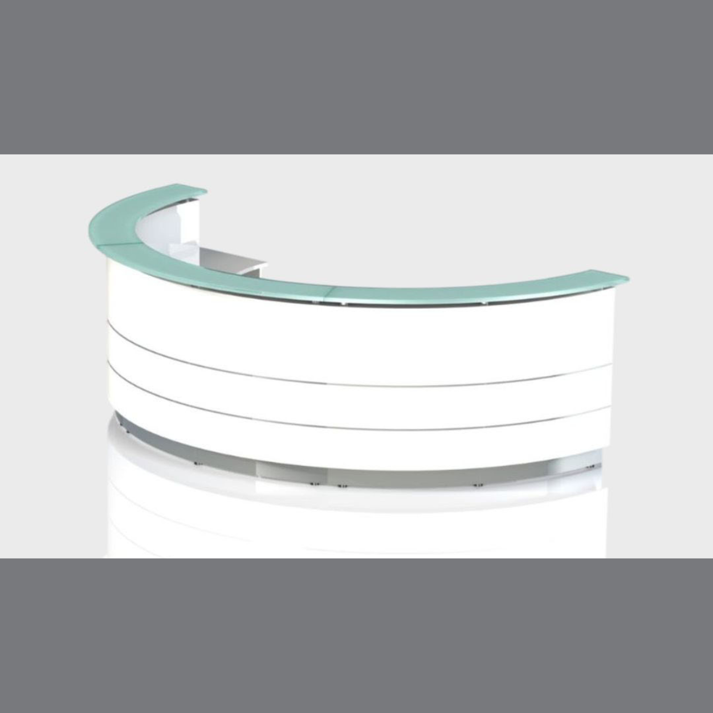 Arc Glass-Top Reception Counter