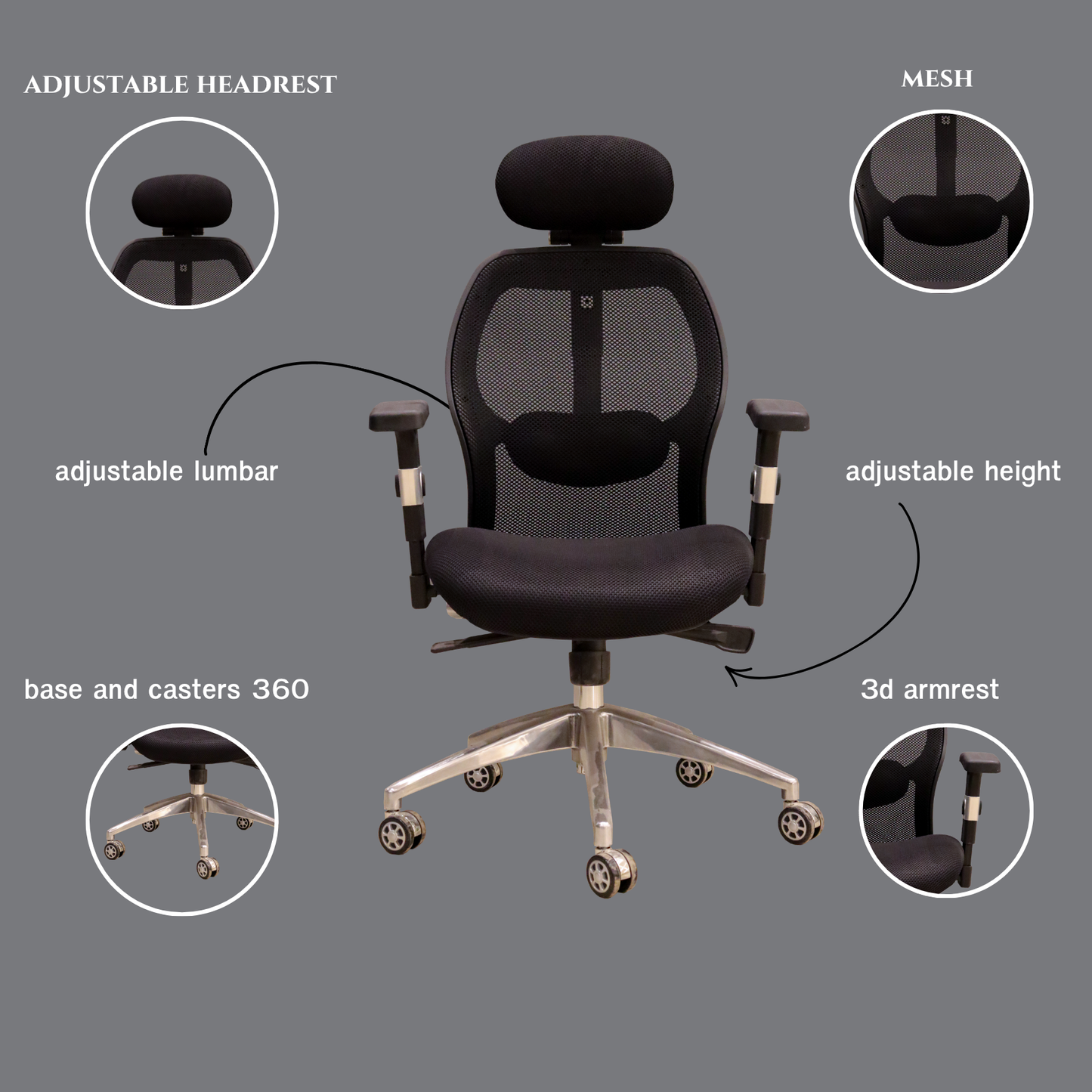 Executive Plus Sculpted Lumbar Mesh Chair