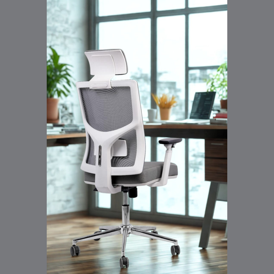 Executive Plus White-Frame Mesh Chair