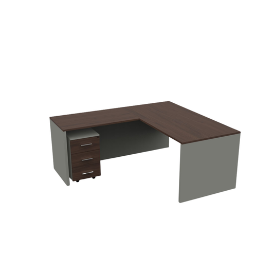 Core L-Shaped Pedestal Desk